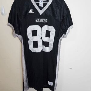 Russell Athletic Oakland Vegas Raiders Jersey Embroidered #89 Men's Black/White